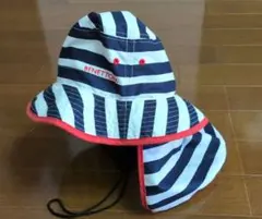 BENETTON 帽子キッズ用ストライプハット５４cm