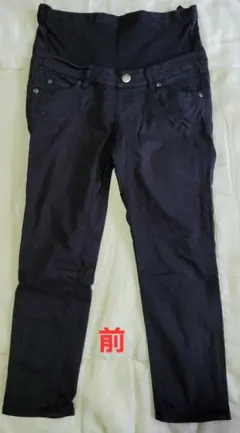 マタニティ スキニーパンツ M 黒