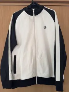 Fred Perry ジップアップジャケット ホワイト/ブラック