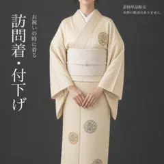 【G776】着物 訪問着・付下 袷 正絹 薄肌色 対象身長～153cm 単品販売のサムネイル