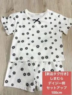 【新品タグ付き】しまむら デイジー柄 半袖 セットアップ 100cm 女の子のサムネイル
