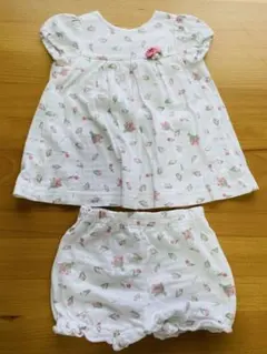 花柄ワンピース 上下セット　70cm ベビー　かわいい　familiar 女の子