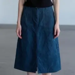 美品 アールピーエス タイトスカート M 黒 フロントボタン ゴムウエストのサムネイル