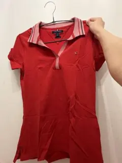 TOMMY HILFIGER レッド ポロシャツ S/P