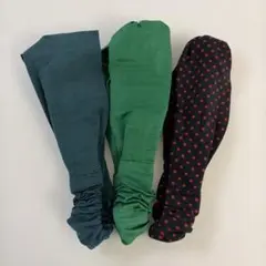 クロスターバンヘアバンド 中古品3点セット ドット、無地2点