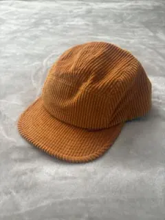 59 キャップ コーデュロイ HERMES M*様 セリエ ホワイト オレンジ キャップ クロスパッチ セメタリー トラッカー オレンジ　クローバー 帽子