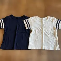 UNIQLO Tシャツ 80cm 2枚セット ネイビー・ホワイト