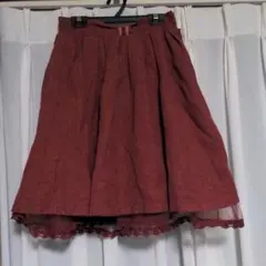 アクシーズファム　薔薇柄レースミニフレアスカート　Мサイズ　axes femme