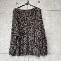 c*o様 レオパード柄 ファー素材 長袖ニット