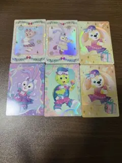 香港ディズニー20周年ダッフィーアンドフレンズ コレクタブルカード 5枚セット