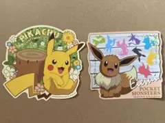 ポケモン　ダイカットステッカー　ピカチュウ　イーブイ