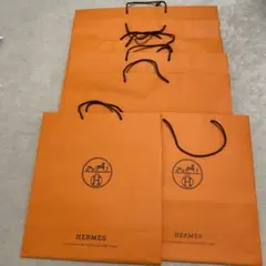HERMES オレンジショップ袋 特大サイズ5枚+大2枚セット
