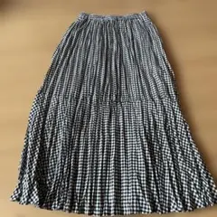 ギンガムチェック ロングスカート