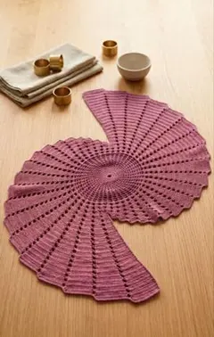 ハンドメイド紫色テーブルマットのサムネイル