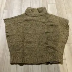 【ニコアンド】イエロー系タートルネックニットベスト