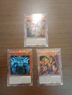 遊戯王　三幻神セット　プラチナシークレットレア　英語　オシリス　オベリスク　ラー