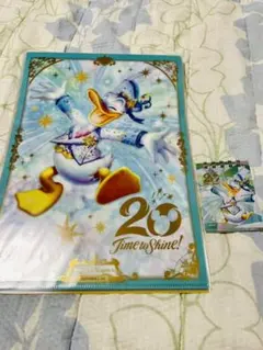 ディズニーシー 20周年 クリアホルダー メモ帳 ドナルド ダック セット