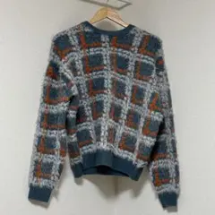 AZUL by MOUSSY チェック柄シャギーニット M