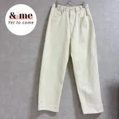 美品アイモハ　2wayハイウエストデニムパンツ　タック　ウエストホック　コットンのサムネイル