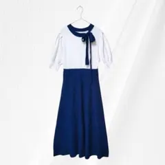 ❇️最終お値下げ❇️tocco closetサイドボウタイリボンニットワンピース