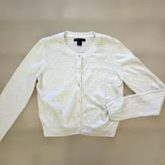 GapKids 透かし編みカーディガン L 白