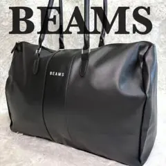 【美品】 BEAMS ビジネストート バッグ ゴルフバッグ レザーブラック A4