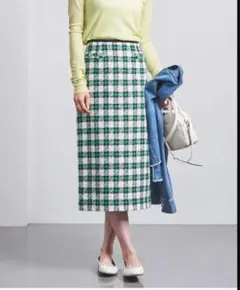 ユナイテッドアローズ UNITED ARROWS スカート チェック柄 ツイード