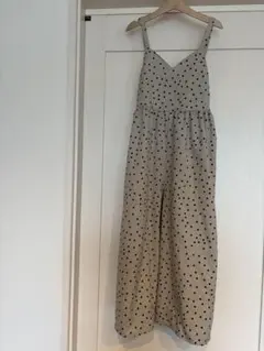 GU ドット柄サロペット ベージュ140㎝