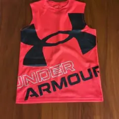 UNDER ARMOUR オレンジピンク ノースリーブ タンクトップ YXL