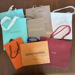 ブランド品 ショッパー 紙袋 ティファニー カルティエ LV ブルガリ エルメス