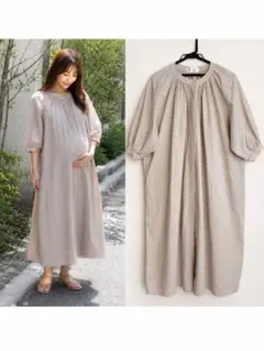 Milktea ミルクティー マタニティウェア シャツワンピース 授乳服 通気性のサムネイル
