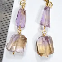 14KGF＊綺麗なアメトリンのピアスe53