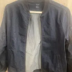 ダークブルー デニム ボンバージャケット