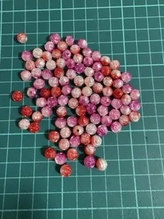バラ型ビーズ ピンク系ミックスカラー