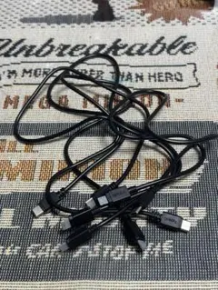 type−c〜Lightning充電ケーブル ブラック ４本セット中古