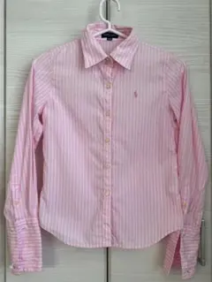 Polo Ralph Lauren 長袖シャツ 140 ピンク ストライプ