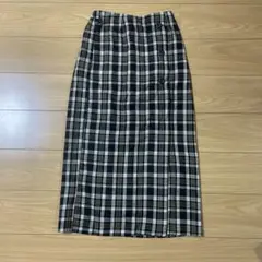チェック　タイトスカート
