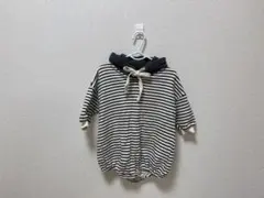 mini powder ストライプロンパース　韓国子供服　バースディ