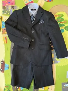 フォーマルスーツ男の子ストライプ120cmネクタイ付