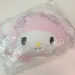 マイメロ フェイス形ポーチ ホワイトフリル ロリータ サンリオ