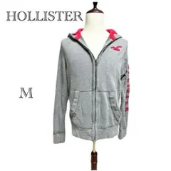 HOLLISTER レディース ジップアップ パーカー ロゴ 刺繍 【0893】