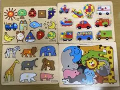 ボーネルンド　ピックアップパズル　他、木製パズル4点セットのサムネイル
