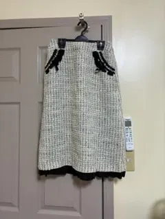 ツイードスカート フリル付き Mサイズ ロングスカート　 インゲボルグ