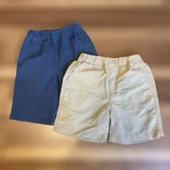 UNIQLO他　ハーフパンツ 110 ブルー ベージュ