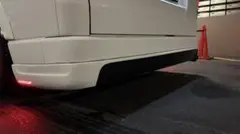 ハイエース ワイドリアハーフスポイラー、ワゴンバンパー