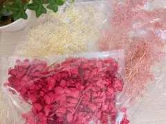 アジサイ　かすみ草　プリザーブドフラワー　花材　セット
