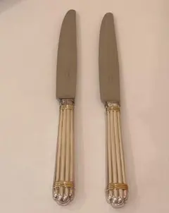 美品 クリストフル アリア スタンダードナイフ＆フォーク 2名様 4本セット D 美品 クリストフル アリア スタンダードナイフ＆フォーク 2名様 4本