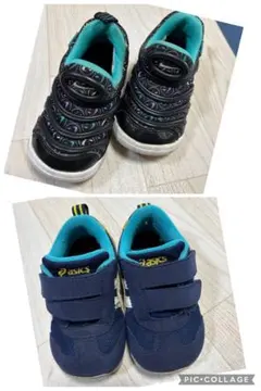 ASICS nike ネイビー スニーカー 2足セット　13cm/14/13.5
