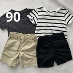 90cm 夏服　半袖・ハーフパンツまとめ　西松屋　保育園着