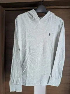 ラルフローレン フード付き長袖カットソー グレー